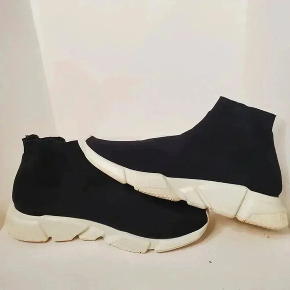 Balenciaga Black Knit Fabric Speed Trainer Slip On Sneakers - Picture 6 of 10